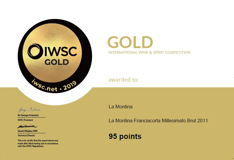 IWSC Gold La Montina 